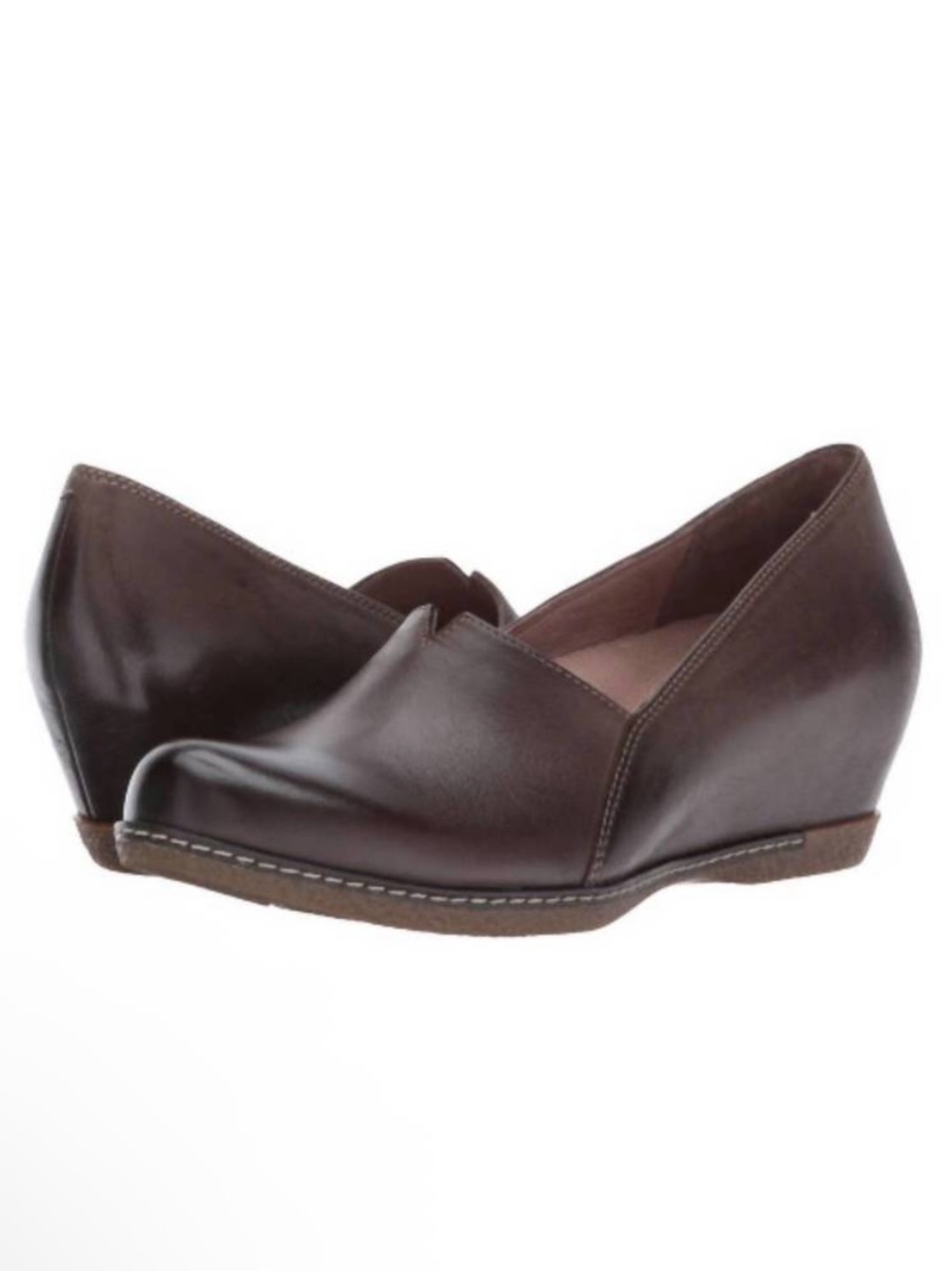 Dansko Liliana Nubuck Leather Wedge Loafer Removable Contoured FB EU40 US 9.5-10
